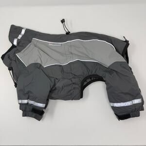 Scotchlite Dog Coat Size 36 Gray Reflective Adjustable Outdoor Pet Coat NWOT